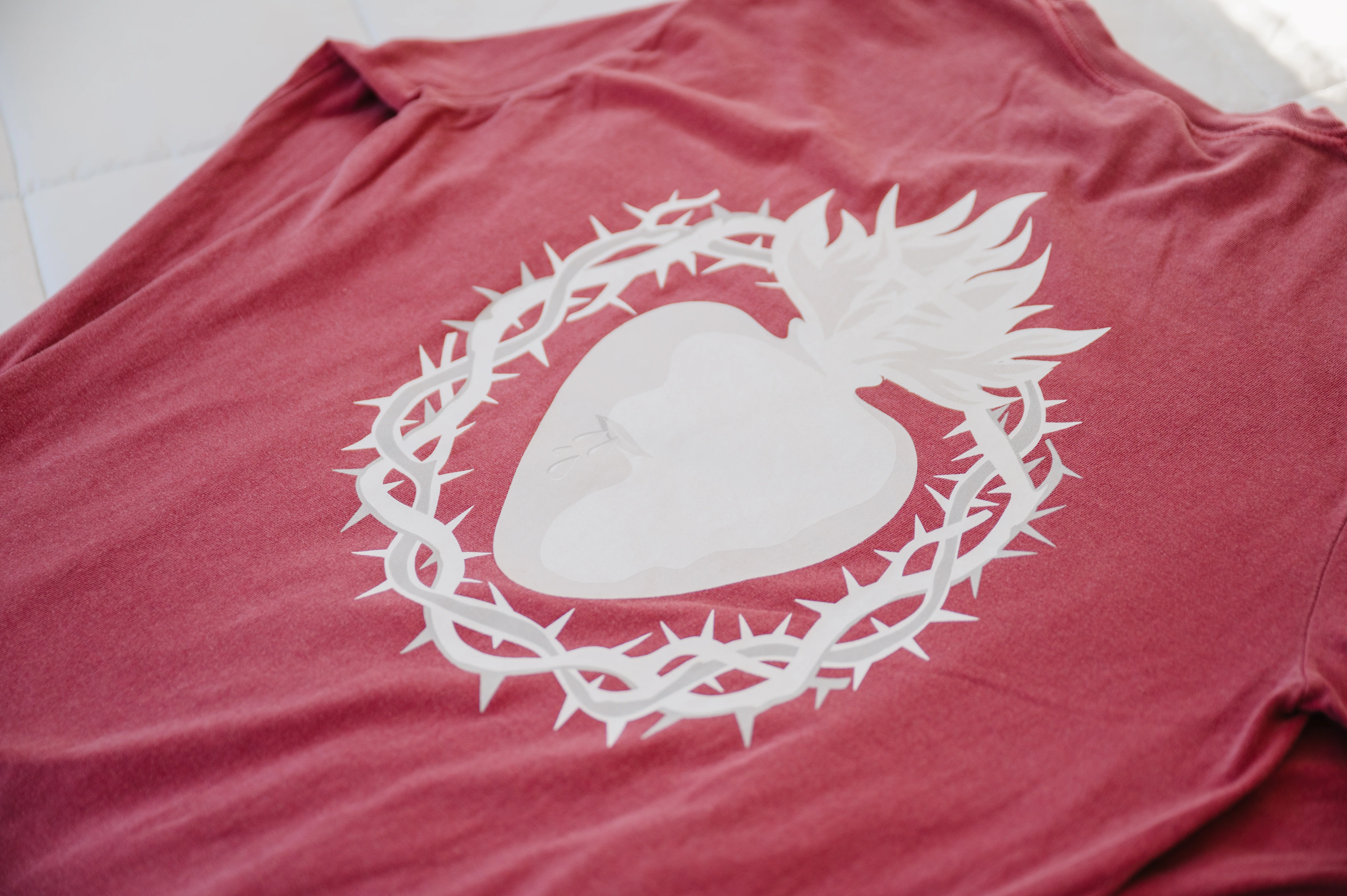"Ecce Cor" / Sacred Heart of Jesus T-Shirt - Image 11