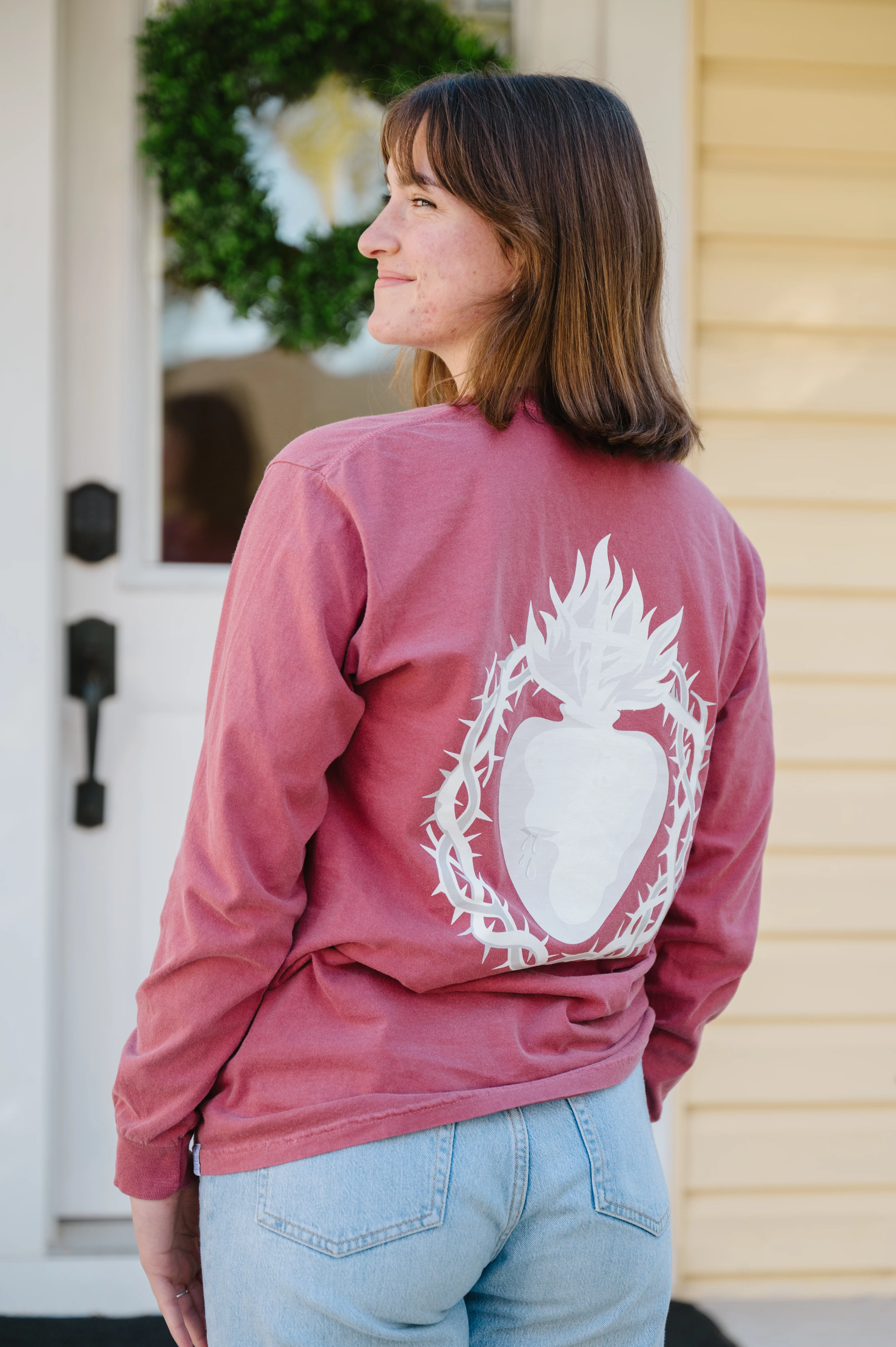 "Ecce Cor" / Sacred Heart of Jesus T-Shirt - Image 6