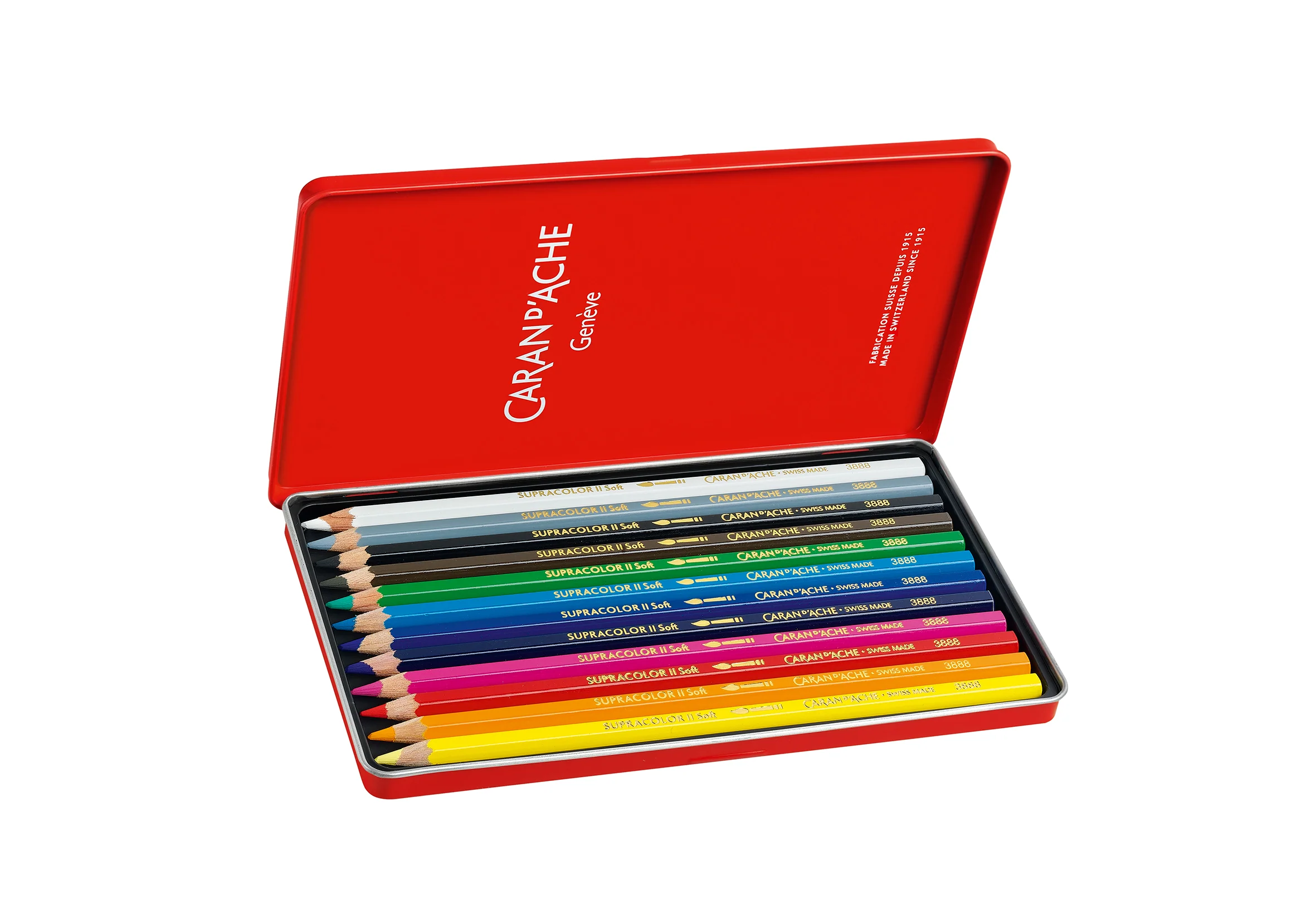 Caran D'ache Box of 12 SUPRACOLOR™ Aquarelle Colored Pencils - Image 4