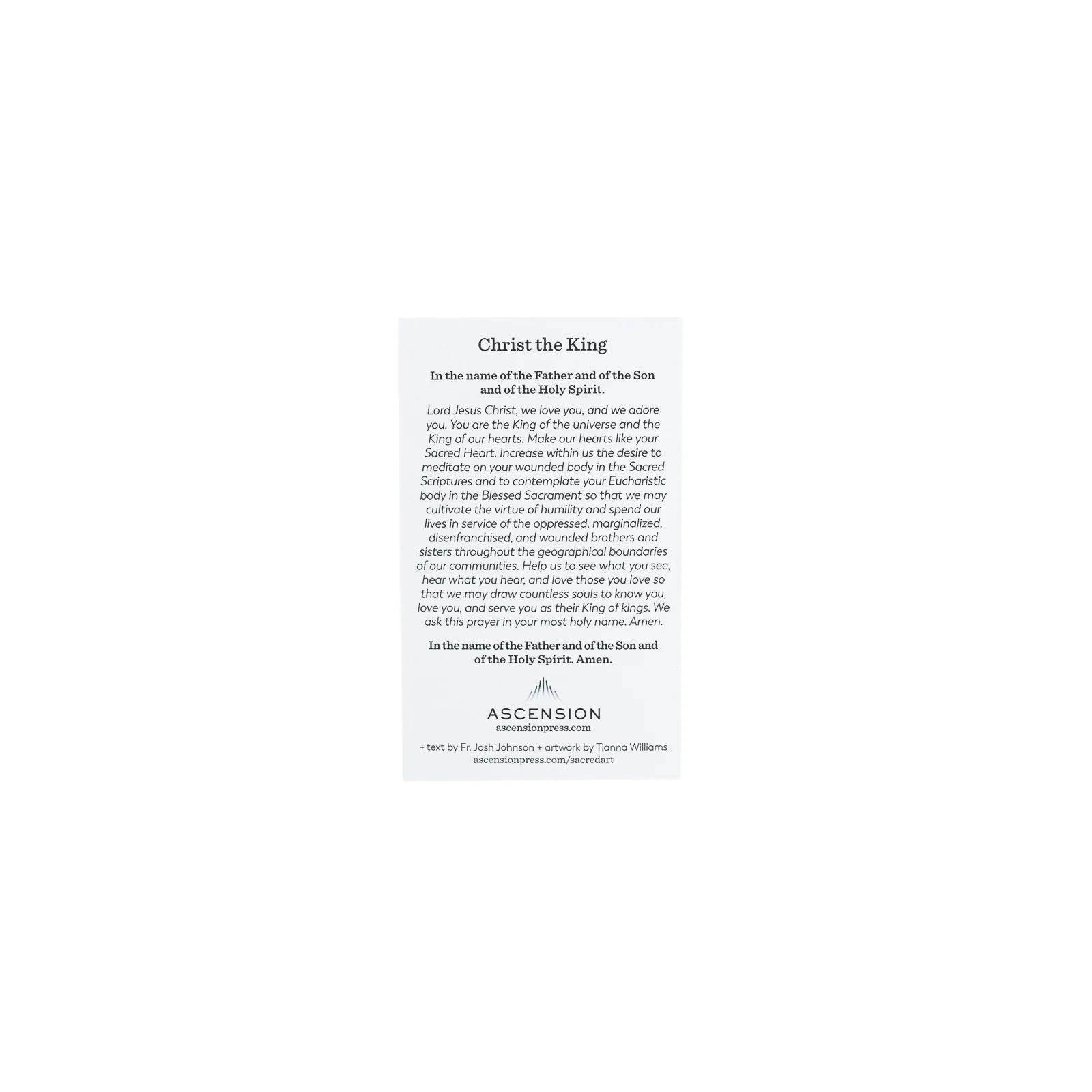 Christ the King Sacred Art Prayer Cards - Image 8