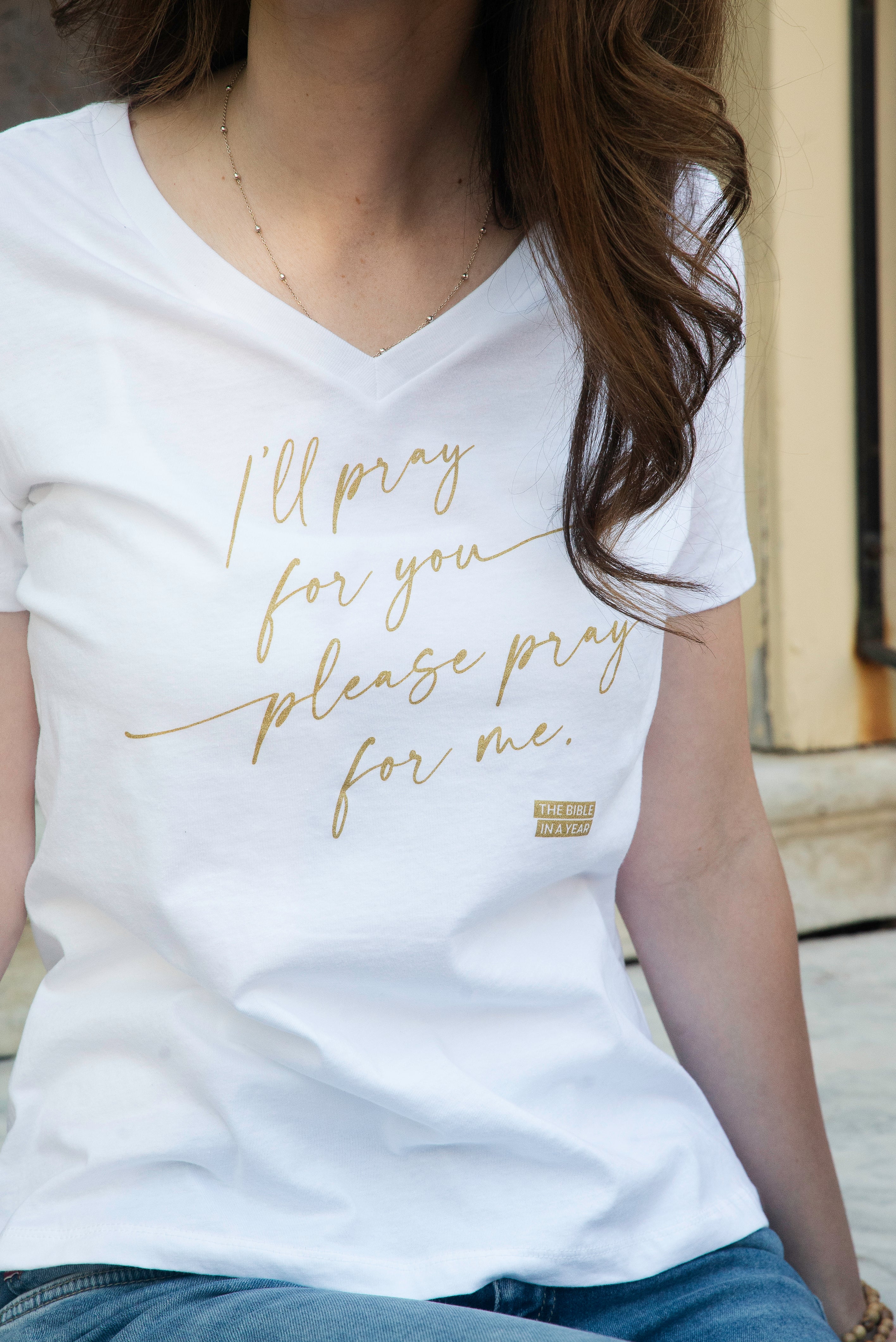 Evangelization (Pray for Me) Women's V-Neck Shirt - Image 3
