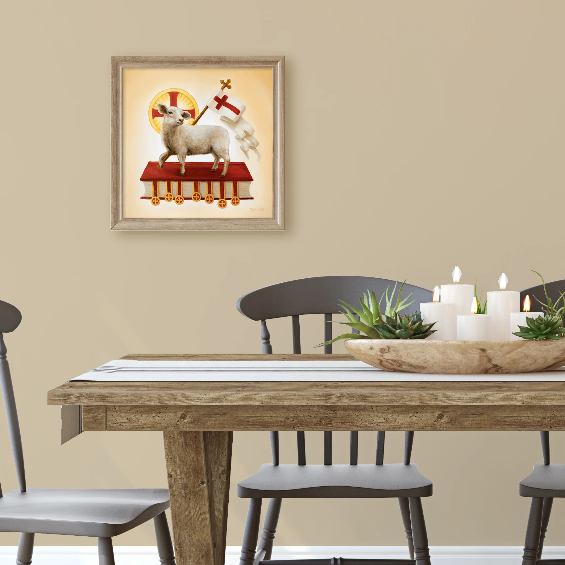 Fine Art Print - Agnus Dei The Lamb of God (12x12) - Image 3