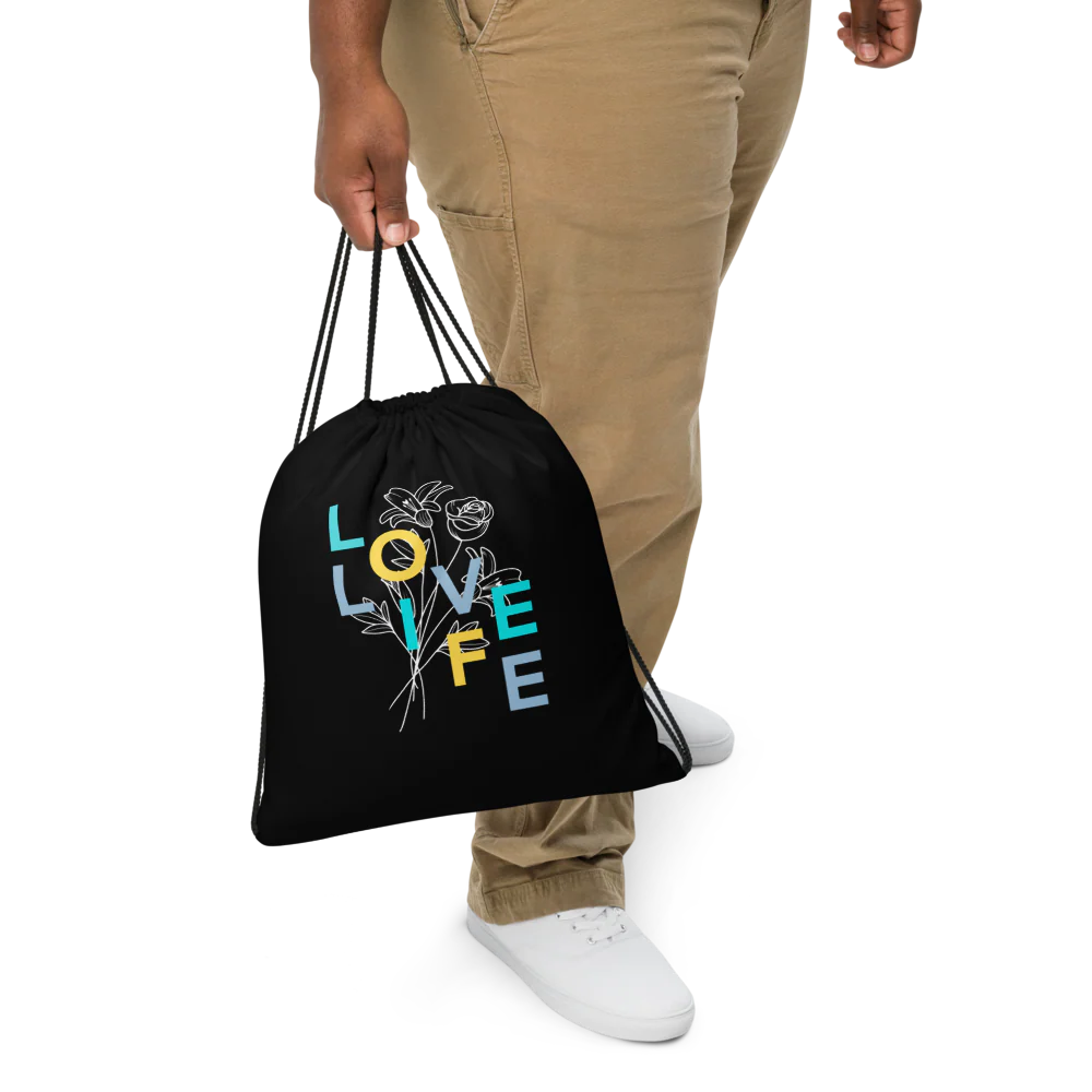 Love Life Drawstring Bag - Image 3