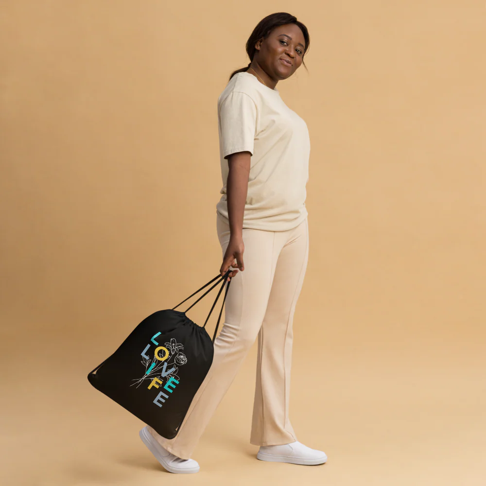 Love Life Drawstring Bag - Image 4