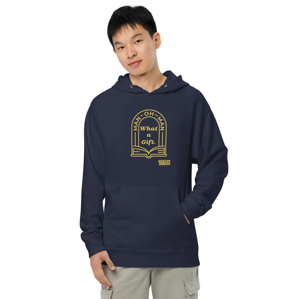 "Man oh Man" / Bible in a Year Hoodie - Image 7
