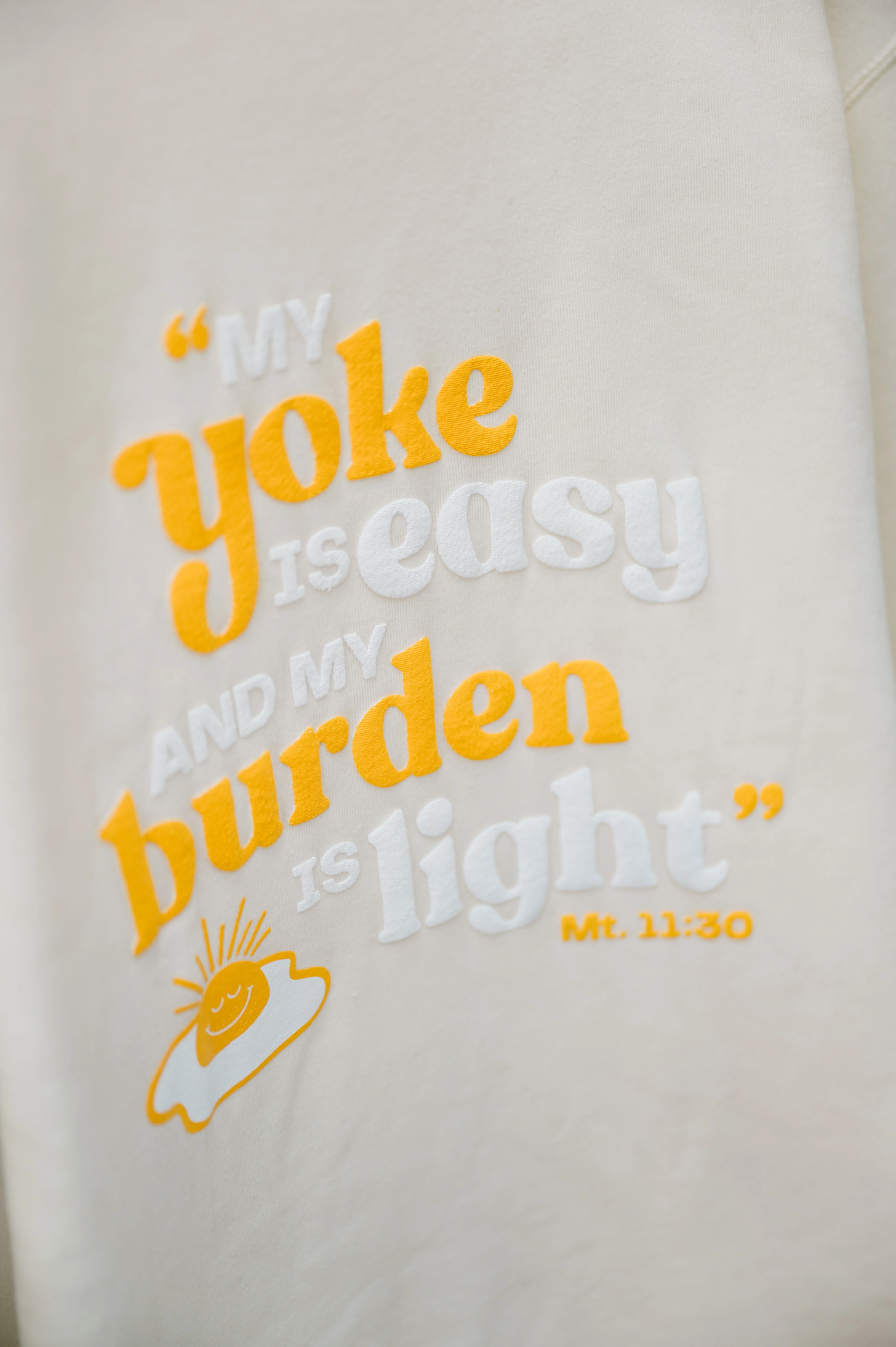 "My Yoke is Easy" / Crewneck Sweatshirt - Image 4