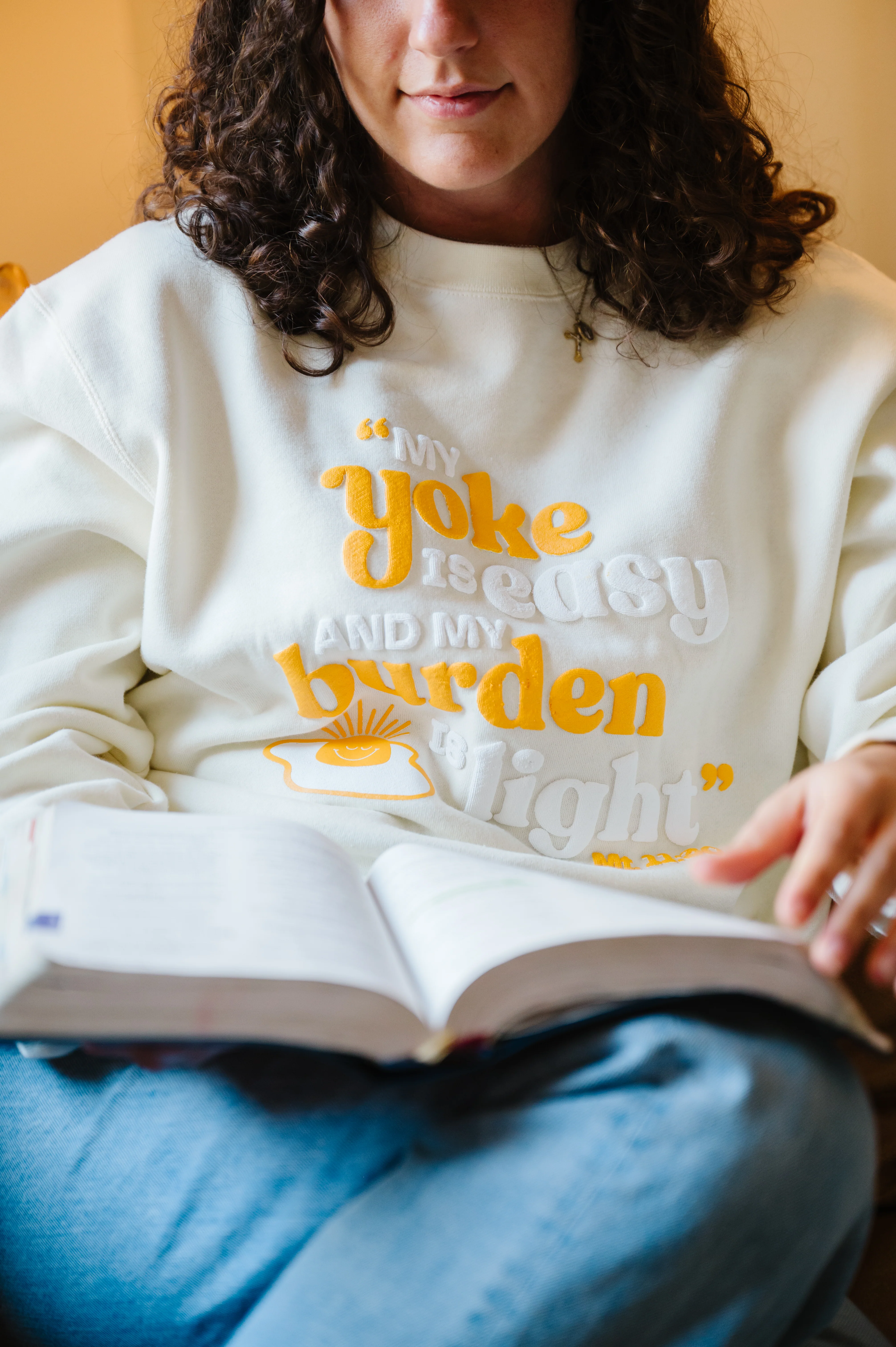 "My Yoke is Easy" / Crewneck Sweatshirt - Image 9