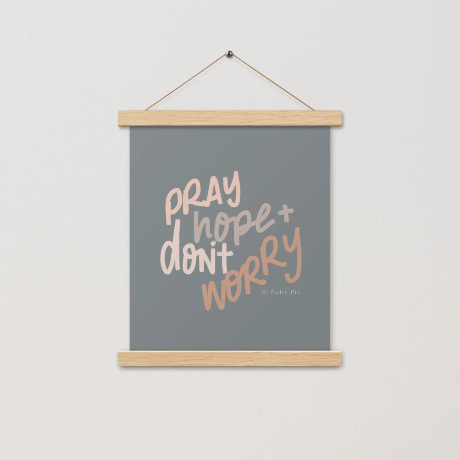 Pray, Hope and Don't Worry Art Prints with Hanger: Zelie & Lou