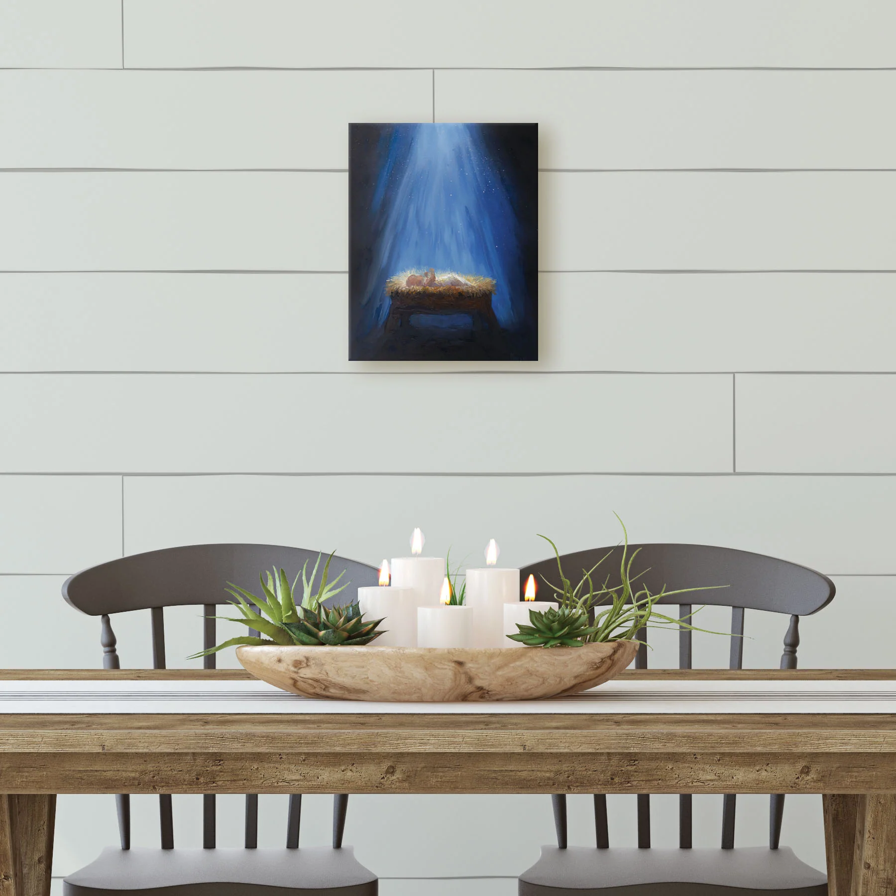 Rejoice! Fine Art Canvas Print: Away In A Manger - Image 2