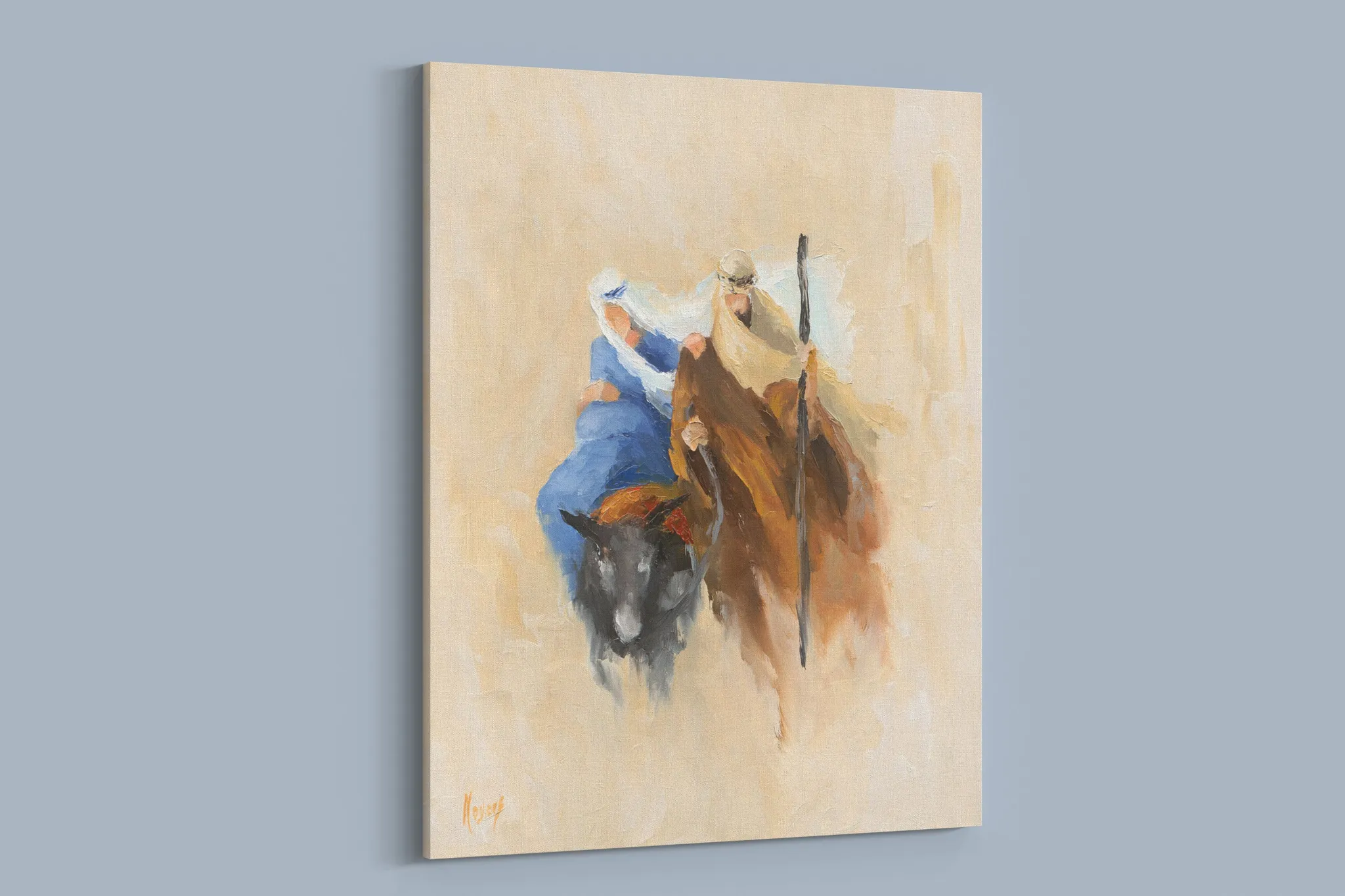 Rejoice! Fine Art Canvas Prints: The Journey to Bethlehem - Image 3