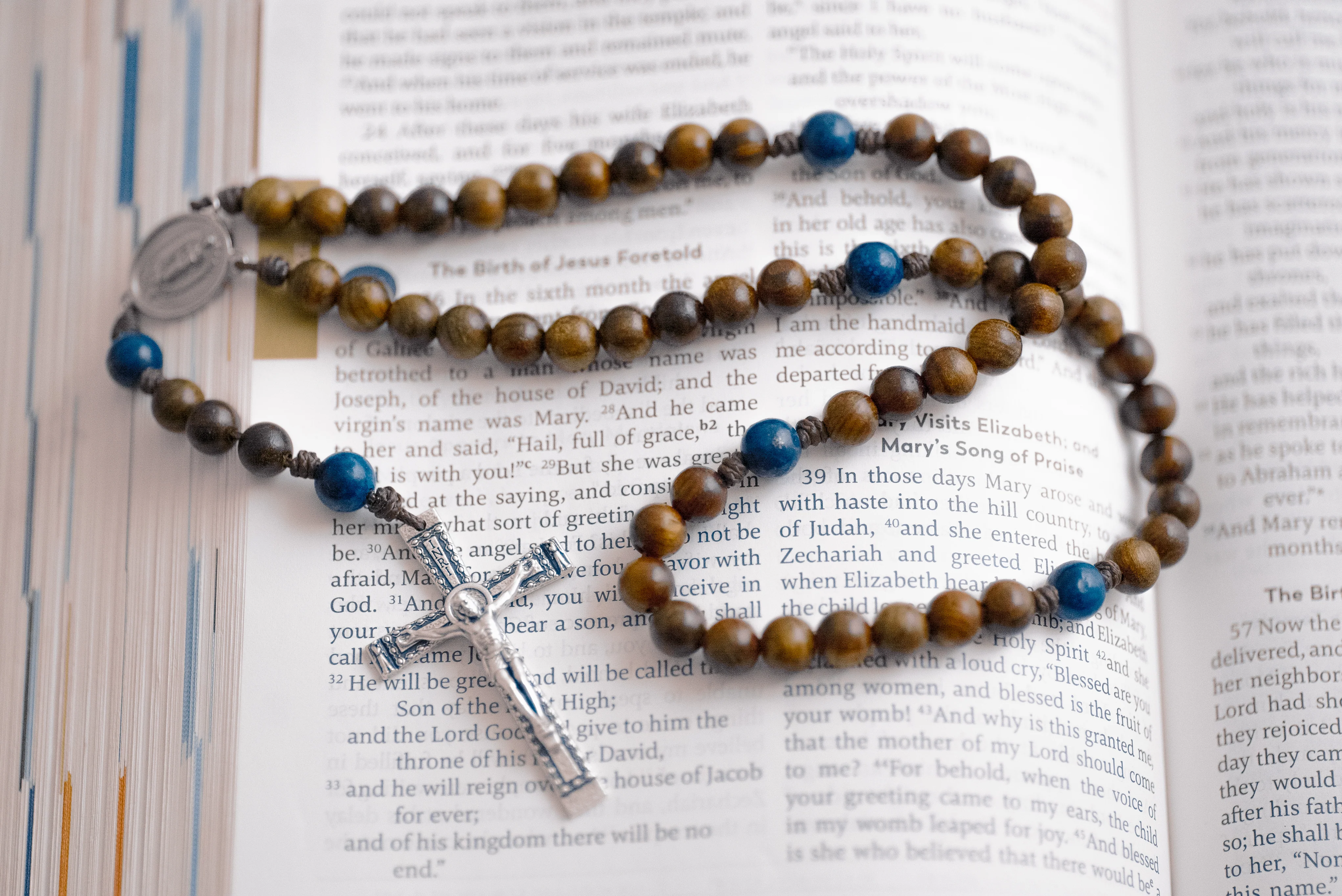 The Rosary in a Year Rosary: 5 Decade Wood/Gemstone - Image 7
