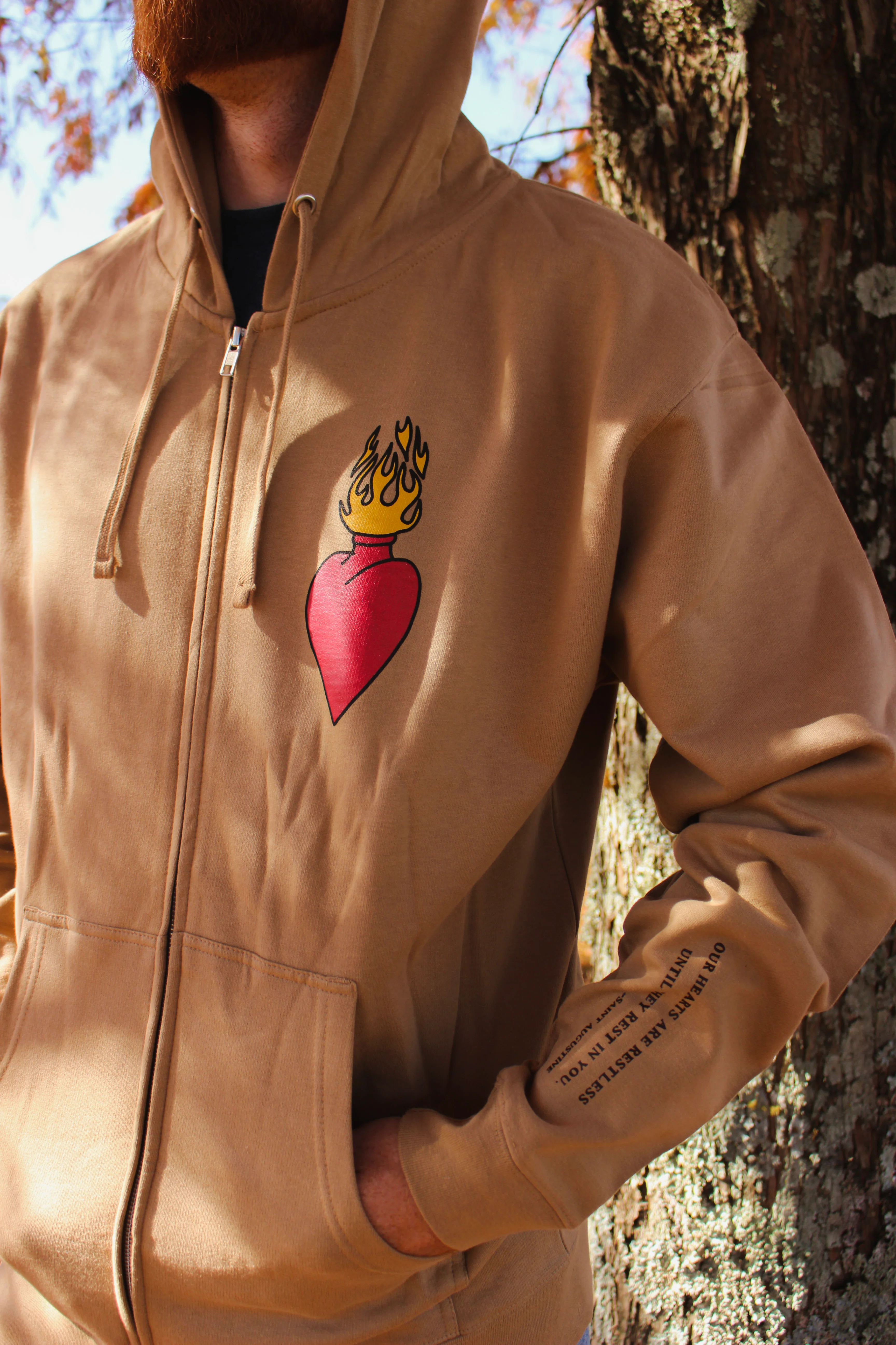 "Our Hearts Are Restless" / St. Augustine Hoodie - Image 6