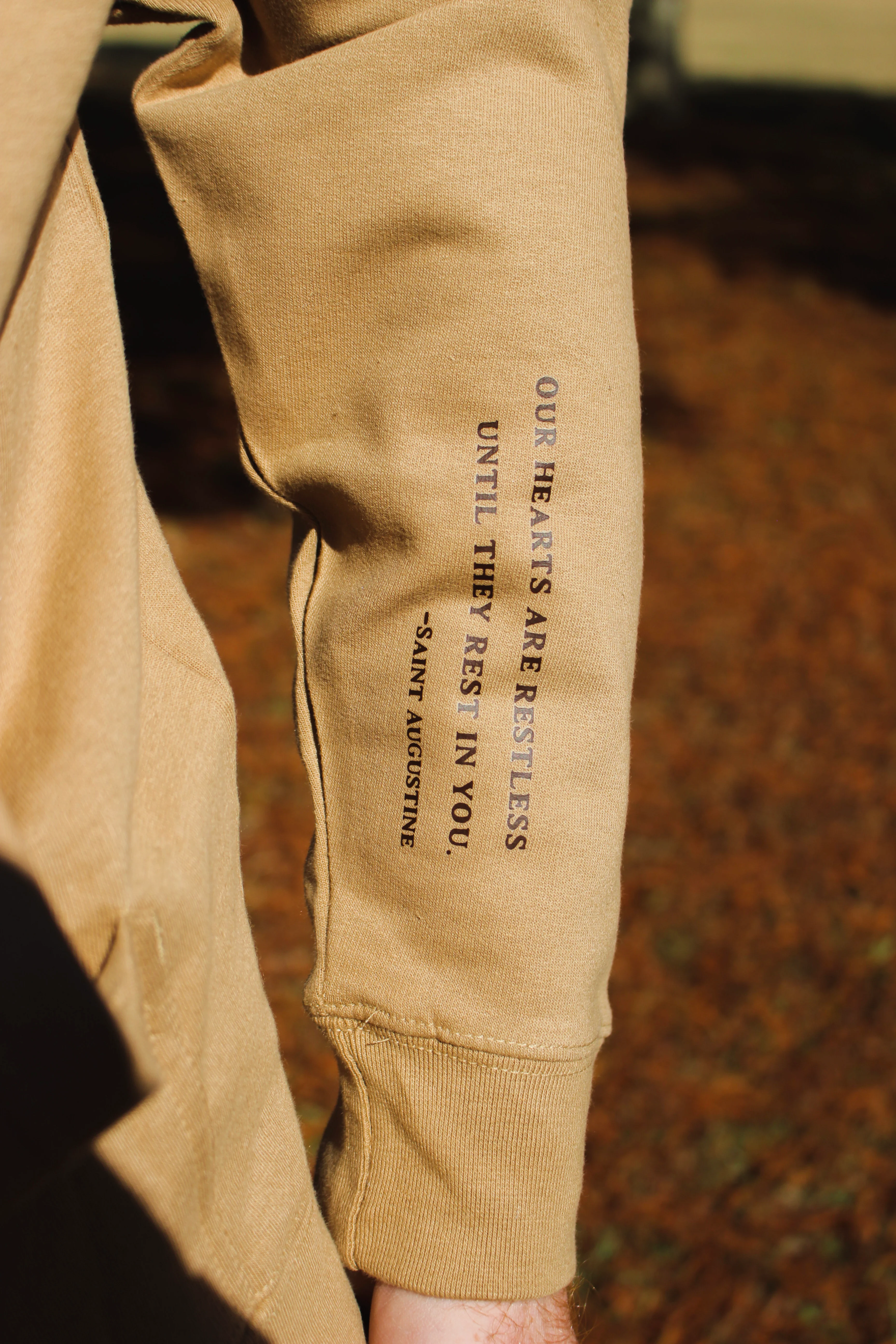 "Our Hearts Are Restless" / St. Augustine Hoodie - Image 7