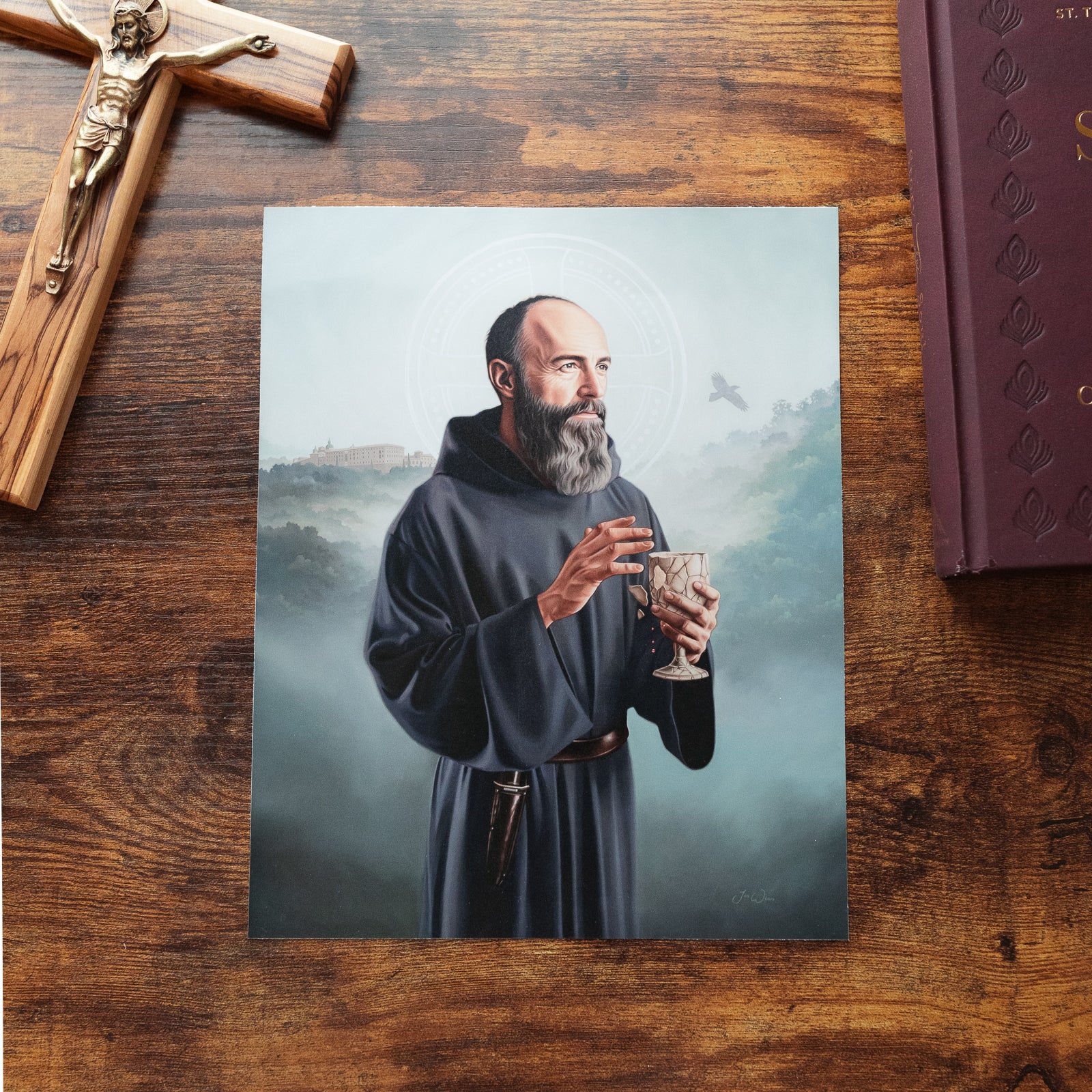 St. Benedict of Nursia Sacred Art - Image 4